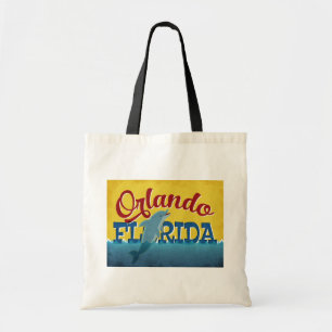 Bolsa Tote Orlando Florida Dolphin Retro Fun
