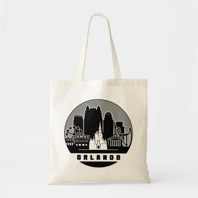 Bolsa Tote Orlando Florida Skyline (Frente)