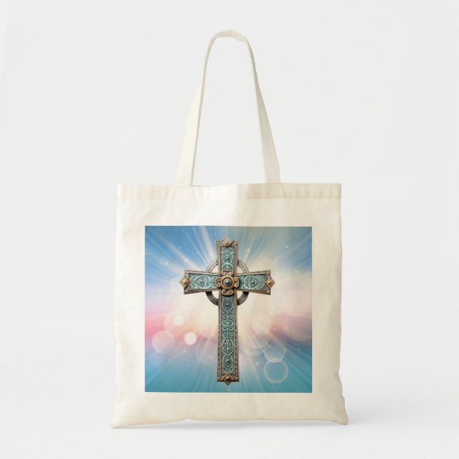 Bolsa Tote Ornamentado Chriistian Cross (Frente)