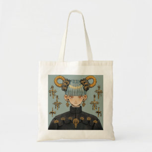 Bolsa Tote Ornamentado Steampunk Fantasy Animy Girl