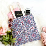 Bolsa Tote Ornamental Turkish Tile Pattern<br><div class="desc">Stylish tote bag featuring an intricate Turkish tile inspired pattern with beautiful floral and arabesque motifs in blue, purple, and vibrant red tones. This artistic design adds a colorful Mediterranean and boho touch to your everyday style. Perfect for shopping, books, errands, or daily essentials. A great gift for lovers of...</div>