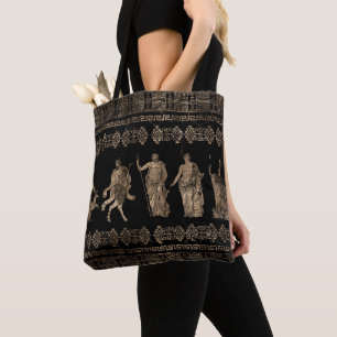 Bolsa Tote Ornamento-chave de Deidades Gregas e Meander