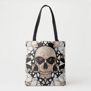 Bolsa Tote Ornamento Decorativo Tribal Arte craniana maia