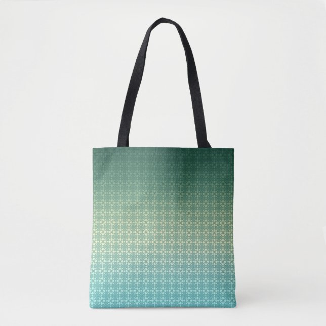 Bolsa Tote Ornamento floral, gradiente (Frente)