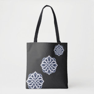 Bolsa Tote Ornamento Intrincado de Nó Celta Interligado