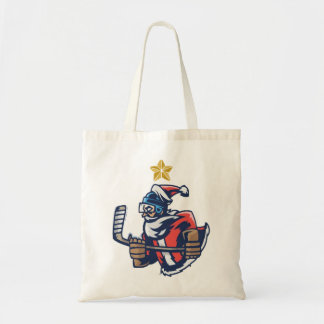Bolsa Tote Ornamentos De Árvores De Natal De Hockey Engraçado