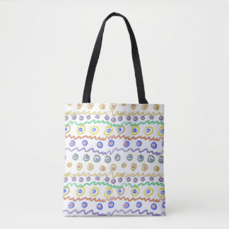 Bolsa Tote ornamentos de rabisco