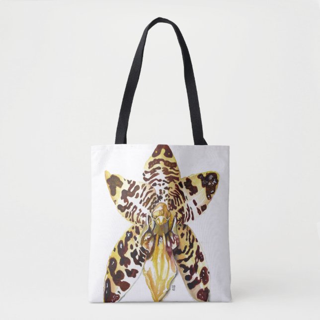 Bolsa Tote Orquídea de Ansellia Africana (Frente)