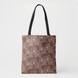 Bolsa Tote Orquídea Linear | Ferrugem Escura Botânica