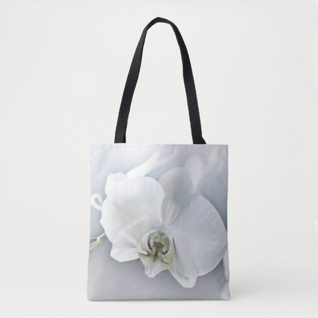 Bolsa Tote Orquídea Phalaenopsis Branca (Frente)