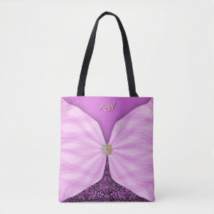 Bolsa Tote Orquídea Rosa Jóia Têxtil Ilusão Tot Monogramada