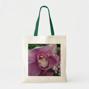 Bolsa Tote Orquídea Roxa e Jardim Botânico Colorido