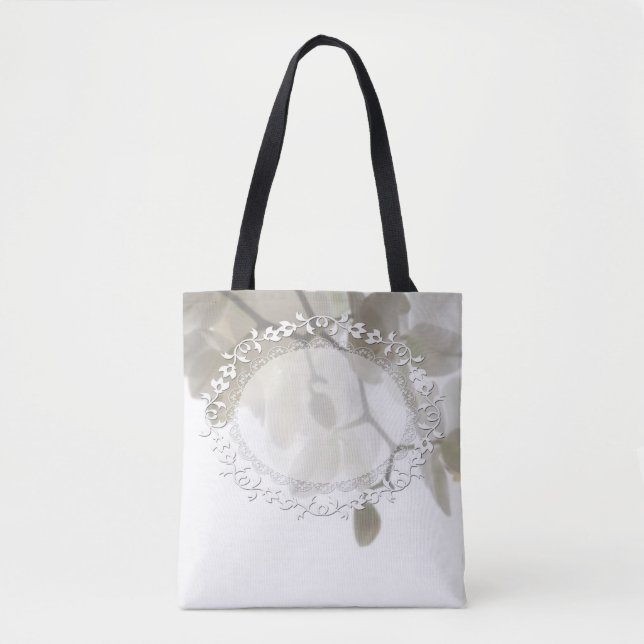 Bolsa Tote Orquídeas brancas e bonitas (Frente)