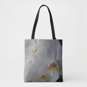 Bolsa Tote Orquídeas brancas impressionantes all over em um