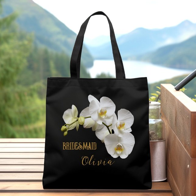 Bolsa Tote Orquídeas-Bridesmaid Floral Personalizadas (Criador carregado)