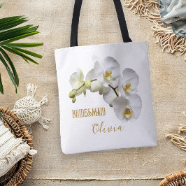 Bolsa Tote Orquídeas-Bridesmaid Floral Personalizadas
