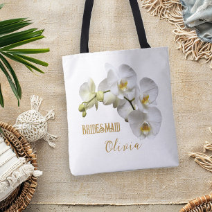 Bolsa Tote Orquídeas-Bridesmaid Floral Personalizadas