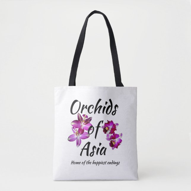 Bolsa Tote Orquídeas da Ásia (Frente)