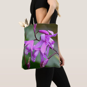 Bolsa Tote Orquídeas Hiacinosas Rosa Floral