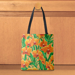 Bolsa Tote Orquídeas Laranja