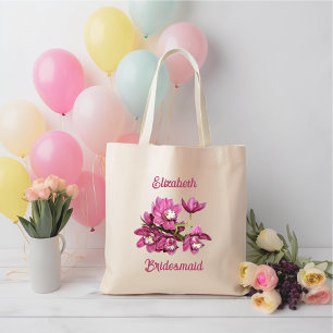 Bolsa Tote Orquídeas Rosa, Doninha do Partido Bridal da Bride