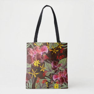 Bolsa Tote Orquídeas vermelhas.