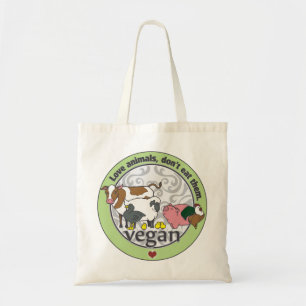 Bolsa Tote Os animais do amor não os comem Vegan