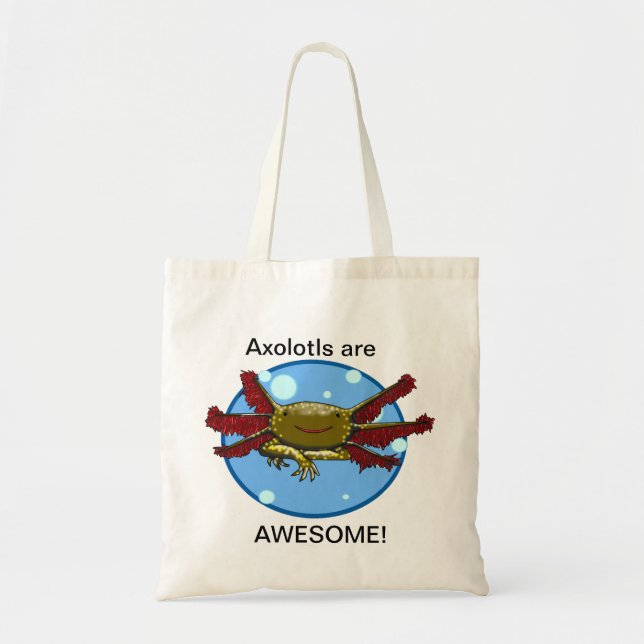 Bolsa Tote Os Axolotls são bolhas impressionantes (tipo (Frente)