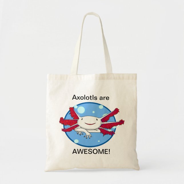 Bolsa Tote Os Axolotls são saco plástico de bolhas (branco) (Frente)