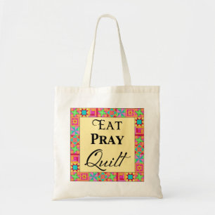 Bolsa Tote Os blocos da edredão a arte da beira que come Pray