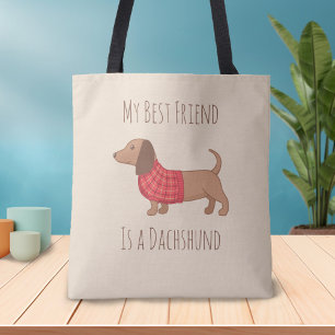 Bolsa Tote Os cães são o meu cão de solteiro favorito do Dach