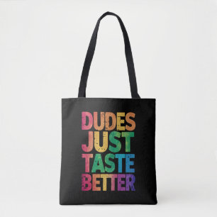 Bolsa Tote Os Caras São Mais Saborosos Orgulho Gay Angustiado