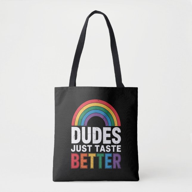 Bolsa Tote Os Caras São Mais Saborosos Presente Engraçado Org (Frente)
