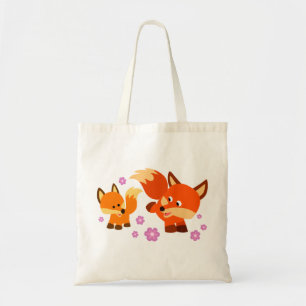 Bolsa Tote Os desenhos animados brincalhão bonitos Foxes o