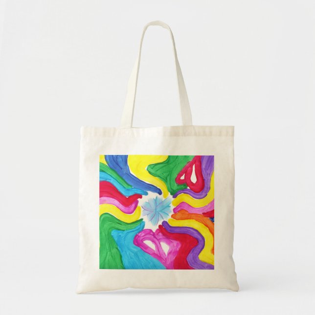 Bolsa Tote Os doces molham o artista do autismo (Frente)
