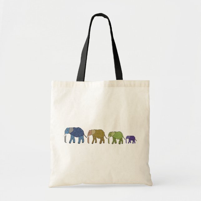 Bolsa Tote Os elefantes nunca esquecem (Frente)