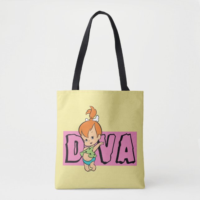 Bolsa Tote Os Flintstones | Bolhas - Pequeno Diva (Frente)