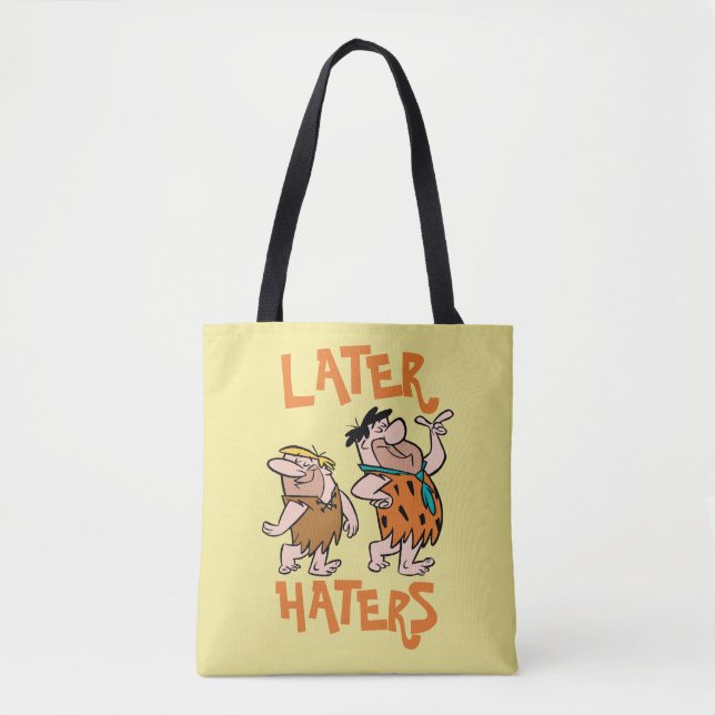 Bolsa Tote Os Flintstones | Fred & Barney - Incêndios posteri (Frente)