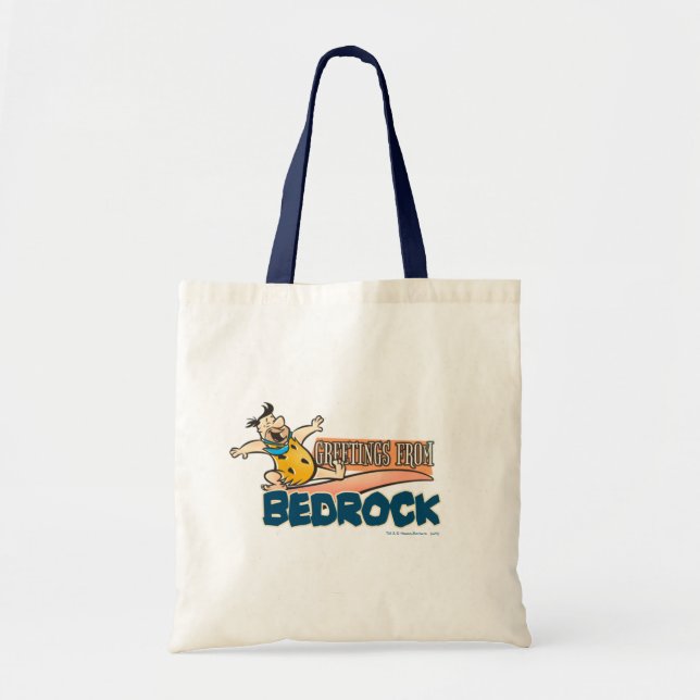 Bolsa Tote Os Flintstones | Fred - Saudações De Bedrock (Frente)