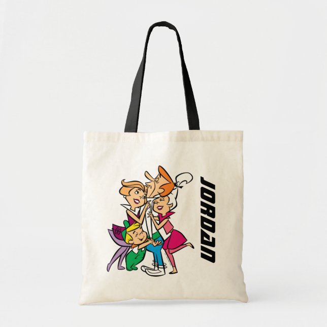 Bolsa Tote Os Jetsons | Família | Adicione seu nome (Frente)