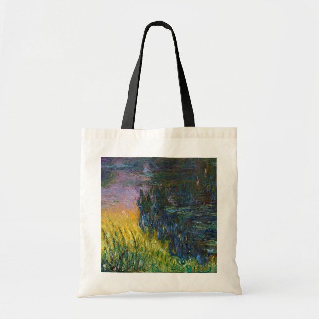 Bolsa Tote Os lírios-d'água - O Sol, Claude Monet, 1916 (Frente)
