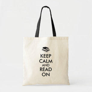 Bolsa Tote Os livros mantêm a calma e lêem-na no modelo do