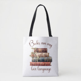 Bolsa Tote Os Livros São A Minha Língua De Amor