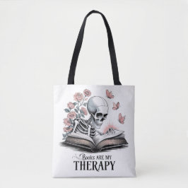 Bolsa Tote Os livros são o meu livro de terapia