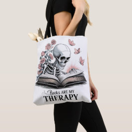 Bolsa Tote Os livros são o meu livro de terapia