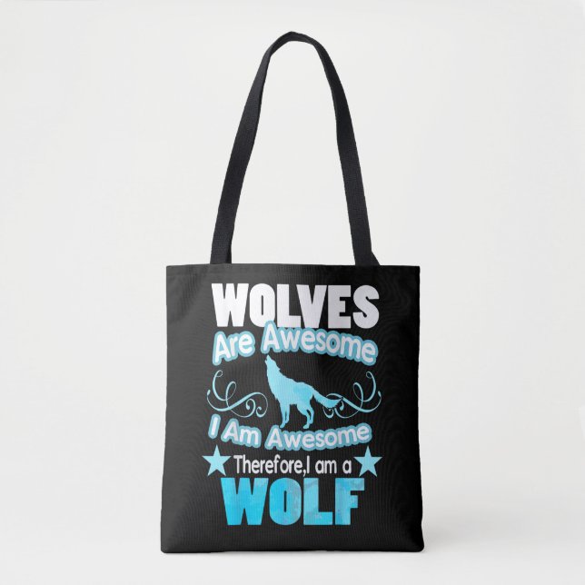 Bolsa Tote Os Lobos São Incríveis, Eu Sou Um Lobo Engraçado (Frente)