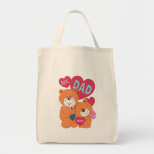 Bolsa Tote Os melhores desenhos animados do urso da filha do