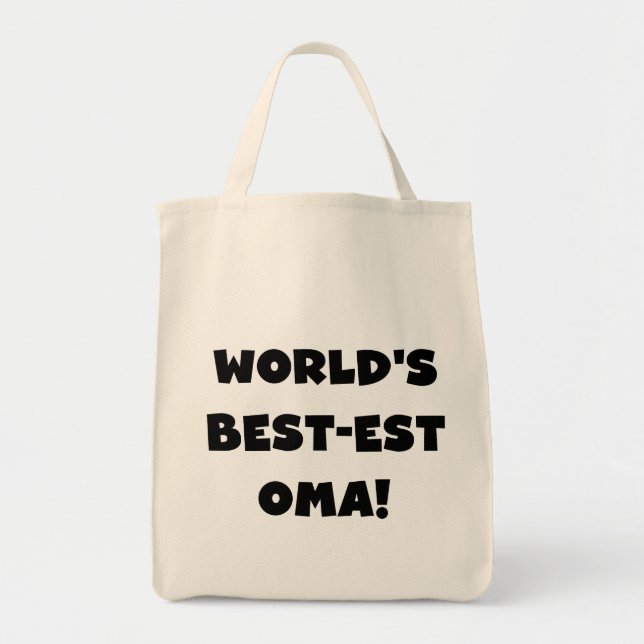 Bolsa Tote Os melhores presentes brancos ou negros de óma do  (Frente)