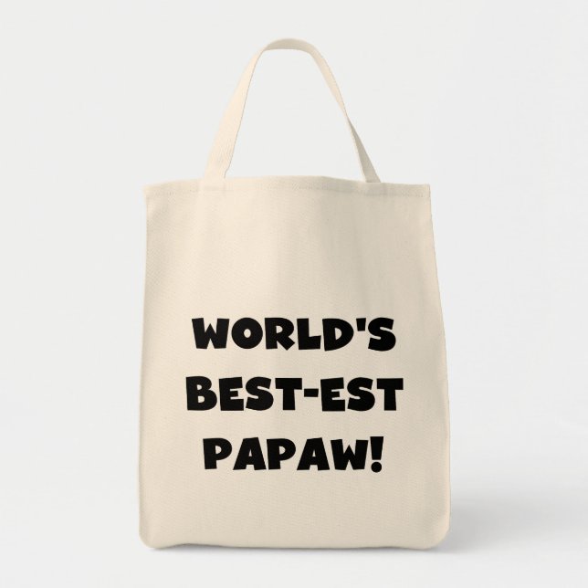 Bolsa Tote Os melhores presentes do mundo em texto negro (Frente)