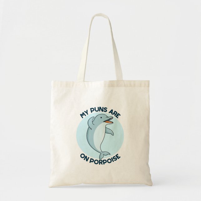 Bolsa Tote Os Meus Peitos Estão No Porpoise Engraçado (Frente)